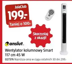 Jula Anslut Wentylator kolumnowy Smart 117 cm 45 W oferta
