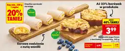 Biedronka Ciastka serniczki na wagę, Babeczka jogurtowa z borówką i kruszonką oferta