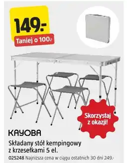 Jula Kayoba Składany stół kempingowy z krzesełkami 5 el oferta