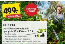 Jula Ryobi Akumulatorowe nożyce do żywopłotu 18 V 400 mm 2,0 Ah oferta