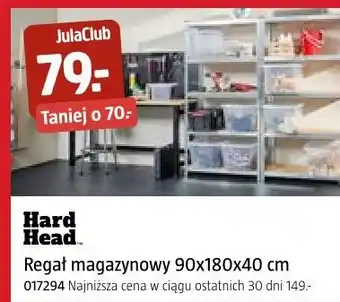 Jula Hard Head Regał magazynowy 90x180x40 cm oferta