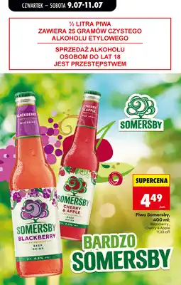 Biedronka Piwo Somersby Blackberry, Cherry & Apple oferta
