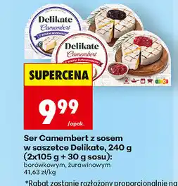 Biedronka Ser Camembert z sosem w saszetce Delikate oferta