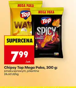 Biedronka Chipsy Top Mega Paka, smaku serowym, pikantne oferta