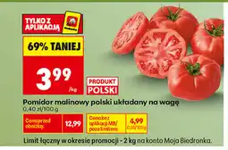 Biedronka Pomidor malinowy polski układany na wagę oferta