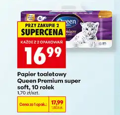 Biedronka Papier toaletowy Queen Premium super soft, 10 rolek oferta