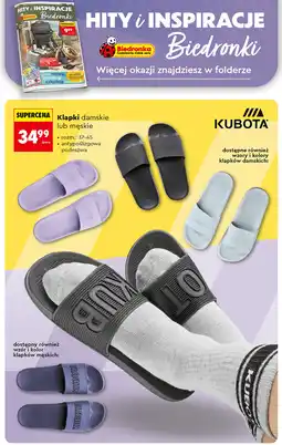 Biedronka Klapki damskie lub męskie Kubota oferta
