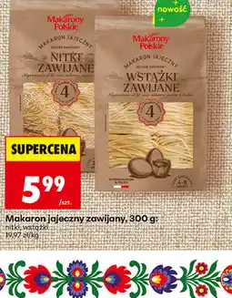 Biedronka Makaron jajeczny zawijany Makarony Polskie oferta