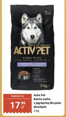 Biedronka Karma sucha z jagnięciną dla psów dorosłych Activ Pet oferta