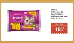 Biedronka Mokra karma dla dorosłych kotów drobiowa uczta w sosie Whiskas oferta