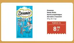 Biedronka Karma dla kotów uzupełniająca Dreamies Meaty Sticks z łososiem 6-pak oferta