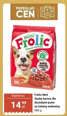 Biedronka Karma sucha dla dorosłych psów ze świeżą wołowiną Frolic Mini oferta