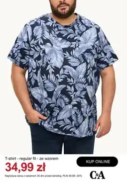 C&A T-shirt regular fit ze wzorem C&A oferta
