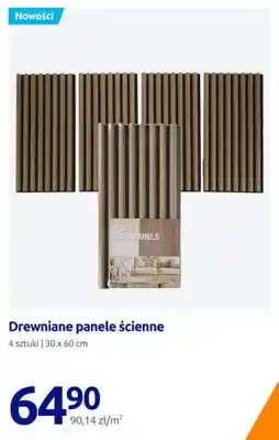Action Drewniane panele ścienne 4-pak 30x60 cm oferta