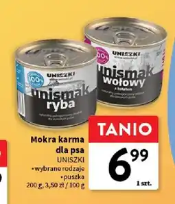 Intermarche Mokra karma dla psa Uniszki Unismak wołowy oferta