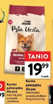 Intermarche Karma półmiękka dla psa Pan Mięsko wołowina z królikiem oferta