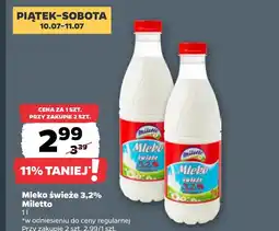Netto Mleko Miletto oferta
