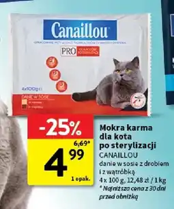 Intermarche Mokra karma dla kota po sterylizacji Canaillou danie w sosie z drobiem i z wątróbką oferta
