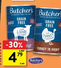 Intermarche Mokra karma dla psa Butcher's Grain Free z jagnięciną i nerkami oferta
