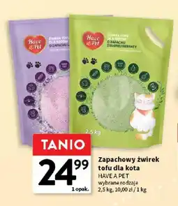Intermarche Żwirek tofu dla kota o zapachu lawendy Have A Pet oferta