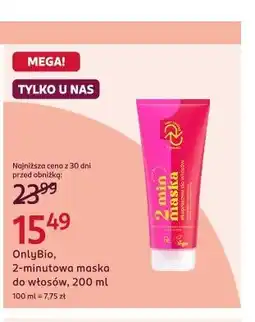 Rossmann OnlyBio, 2-minutowa maska do włosów oferta