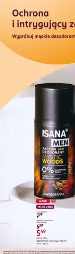 Rossmann Isana Men, dezodorant w sprayu Mystic Woods oferta
