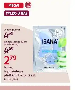Rossmann Isana, hydrożelowe płatki pod oczy, 2 szt oferta