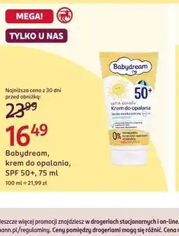 Rossmann Babydream, krem do opalania, SPF 50+, 75 ml oferta