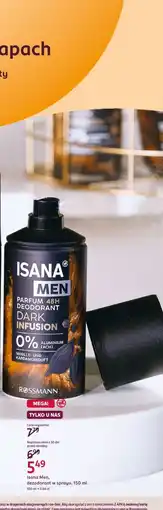 Rossmann Isana Men, dezodorant w sprayu Dark Infusion oferta