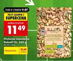 Biedronka Pistacje niesolone BakaD’Or, 250 g oferta
