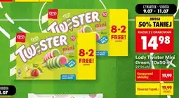 Biedronka Lody Twister Mini Green, 10x50 ml oferta