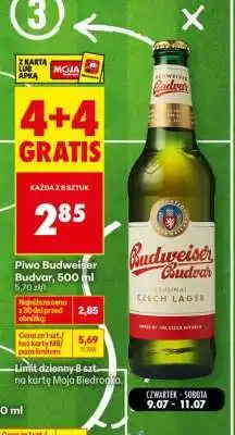 Biedronka Piwo Budweiser Budvar 500 ml oferta