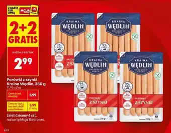 Biedronka Parówki z szynki Kraina Wędlin , 250 g oferta