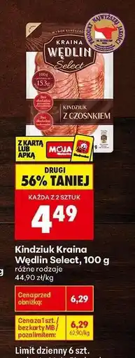 Biedronka Kindziuk Kraina Wędlin Select, 100 g oferta