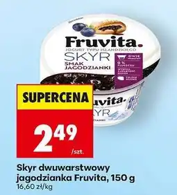Biedronka Skyr dwuwarstwowy jagodzianka Fruvita, 150 g oferta
