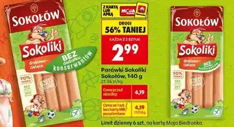 Biedronka Parówki Sokoliki Sokołów, 140 g oferta