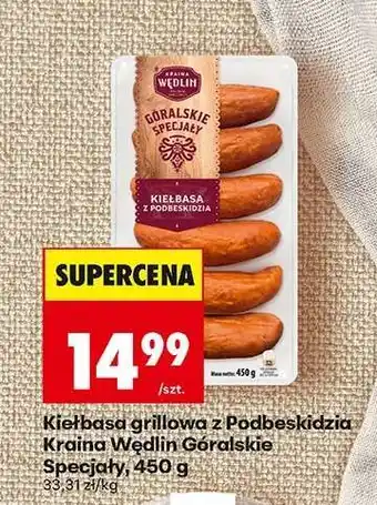 Biedronka Kiełbasa grillowa z Podbeskidzia Kraina Wędlin Góralskie Specjały, 450 g oferta