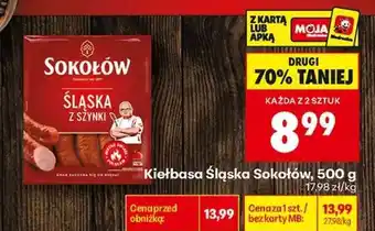 Biedronka Kiełbasa Śląska Sokołów, 500 g oferta