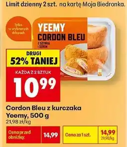 Biedronka Cordon Bleu z kurczaka Yeemy, 500 g oferta