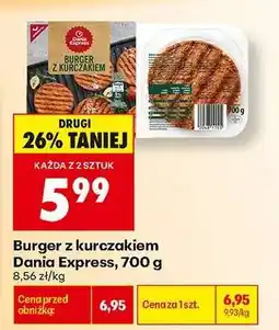 Biedronka Burger z kurczakiem Dania Express, 700 g oferta