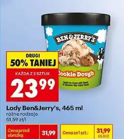 Biedronka Lody Ben&Jerry’s, 465 ml oferta