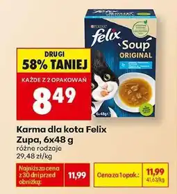 Biedronka Karma dla kota Felix Zupa, 6x48 g oferta