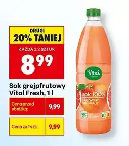 Biedronka Sok grejpfrutowy Vital Fresh, 1l oferta