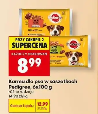 Biedronka Karma dla psa w saszetkach Pedigree, 6x100 g oferta