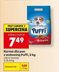 Biedronka Karma dla psa z wołowiną Puffi, 2 kg oferta