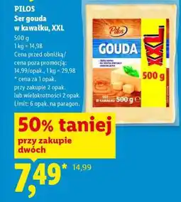 Lidl PILOS Ser gouda w kawałku, XXL oferta