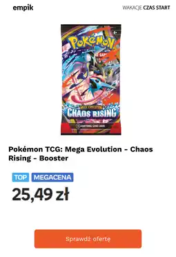 Empik Pokémon TCG: Mega Evolution - Chaos Rising - Booster oferta