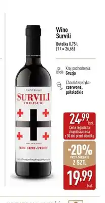 ALDI Wino Survili Tbilisuri czerwone półsłodkie oferta