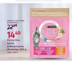 Rossmann Sucha karma dla kociąt Purina One Bifensis Junior oferta