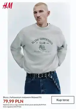 H&M Bluza z haftowanym motywem Relaxed Fit H&M oferta